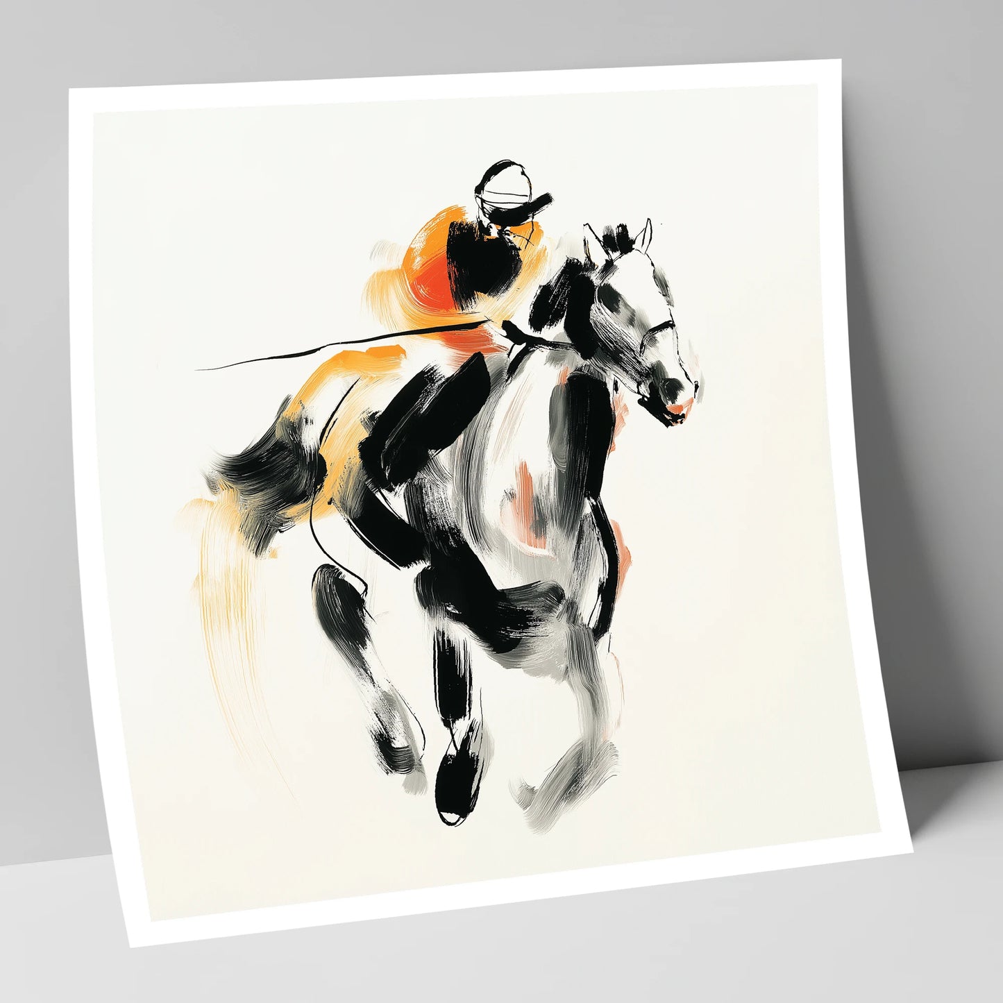 Flash of Amber racing horse art print