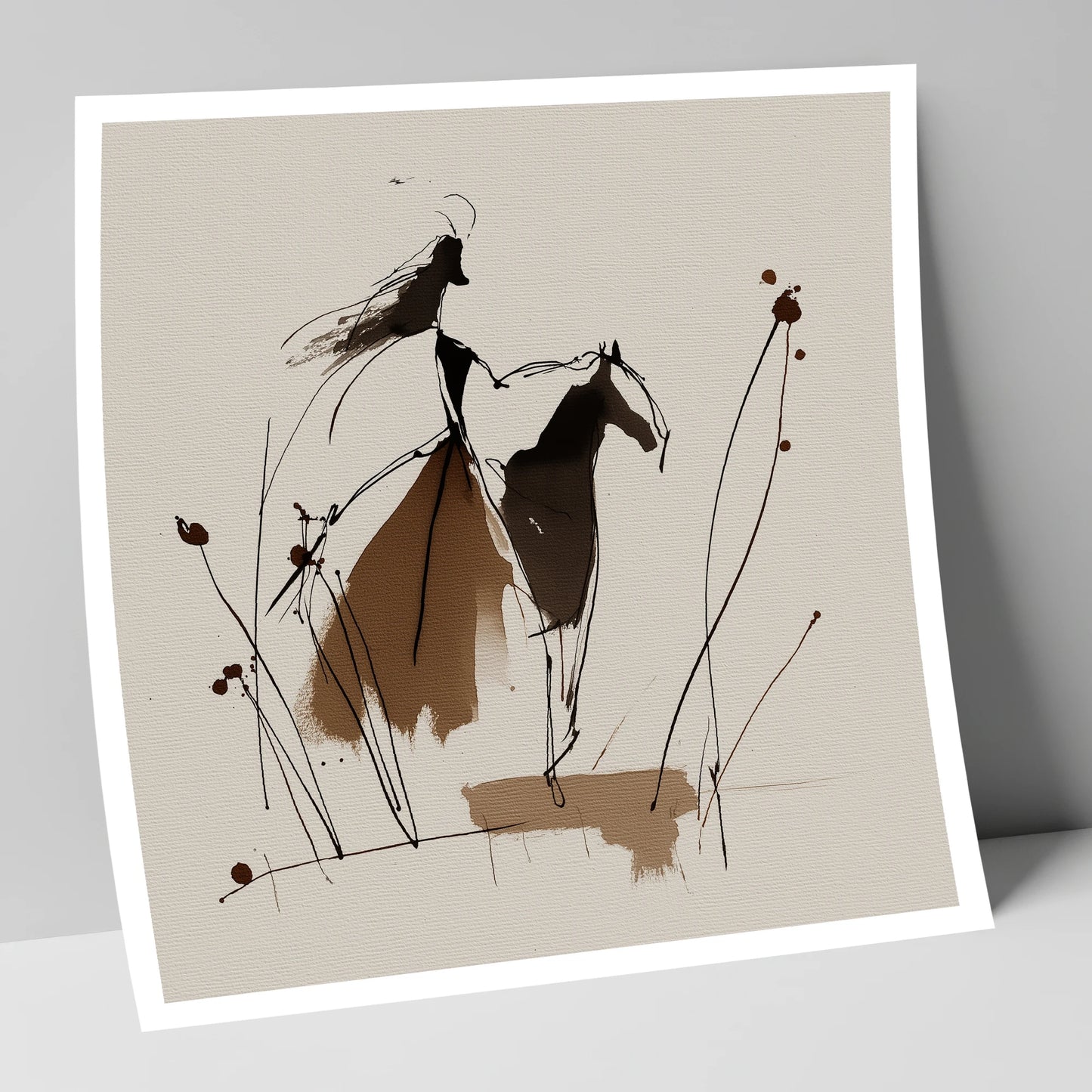 Fluid Harmony horse & rider art print