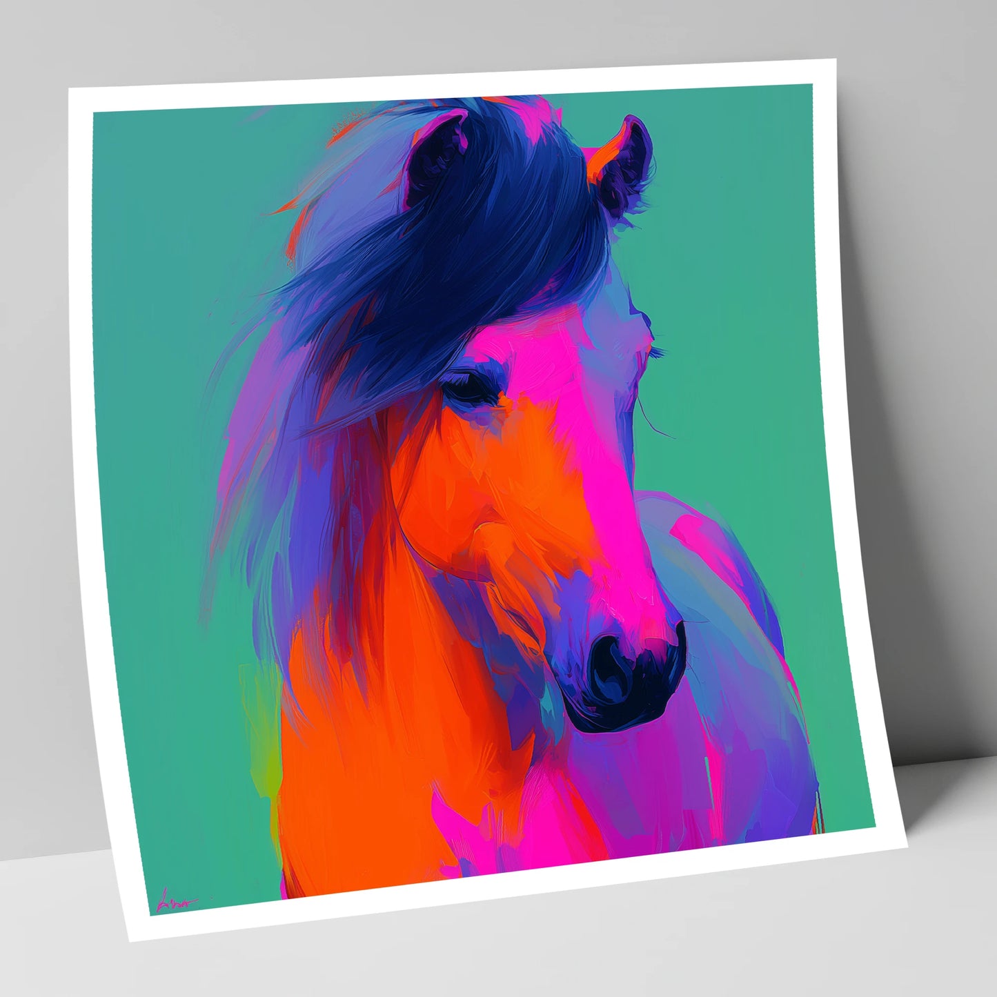 Neon Equine Spirit horse breed art print