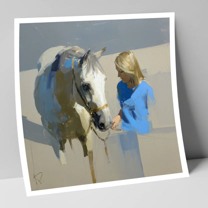 Quiet Connection horse & rider art print