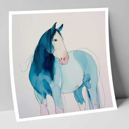 Ethereal Blue Equine horse breed art print