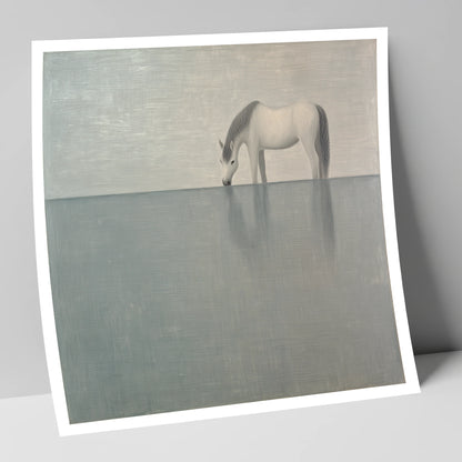 Silver Stillness horse landscape art print