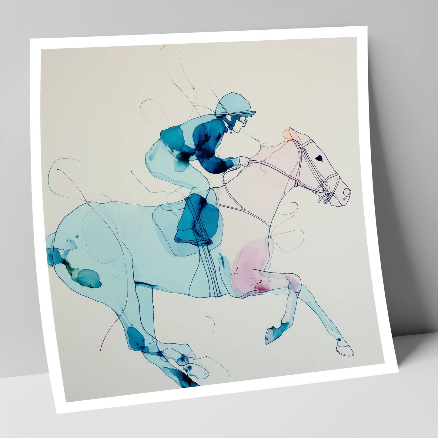 Ethereal Racing Form racing horse art print