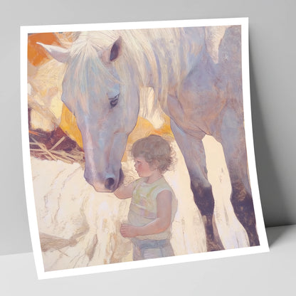 The First Touch horse & rider art print