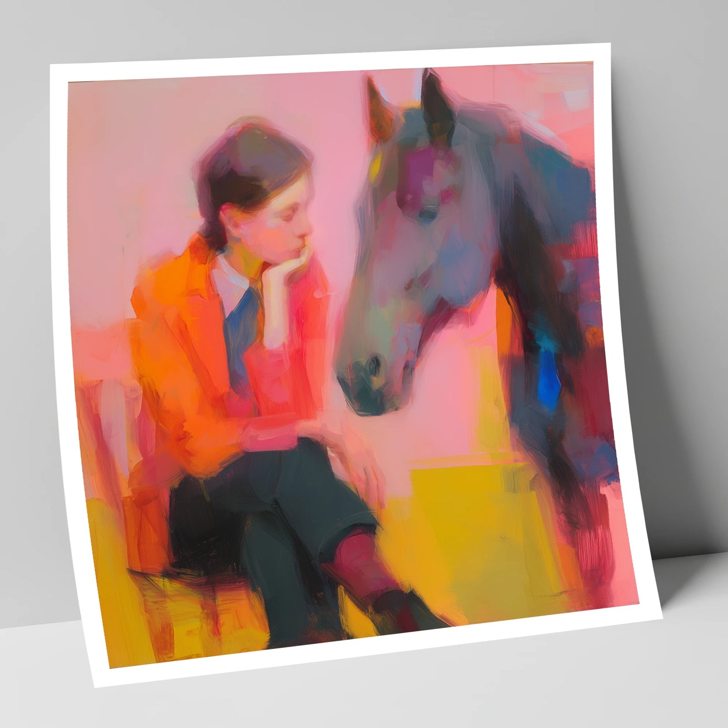 Vivid Connection horse & rider art print
