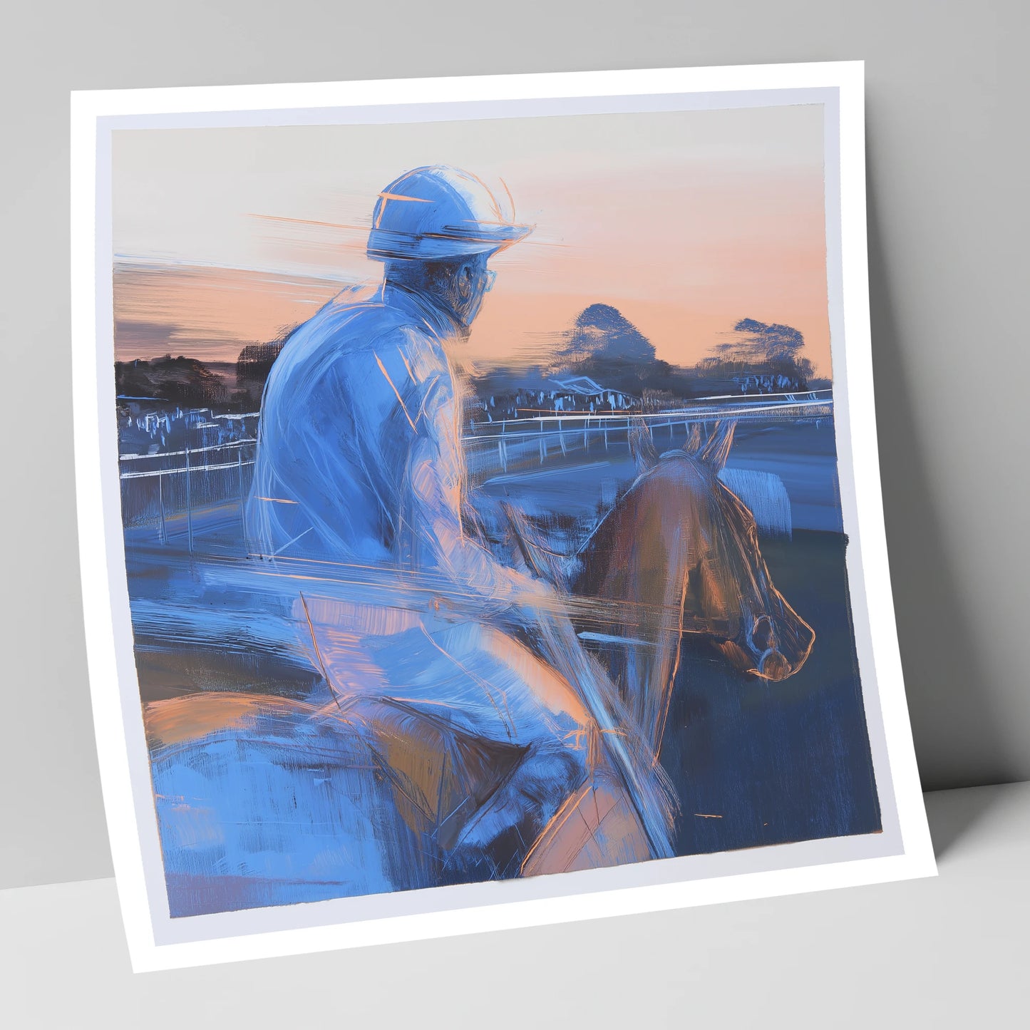 Dawn on the Gallops racing horse art print