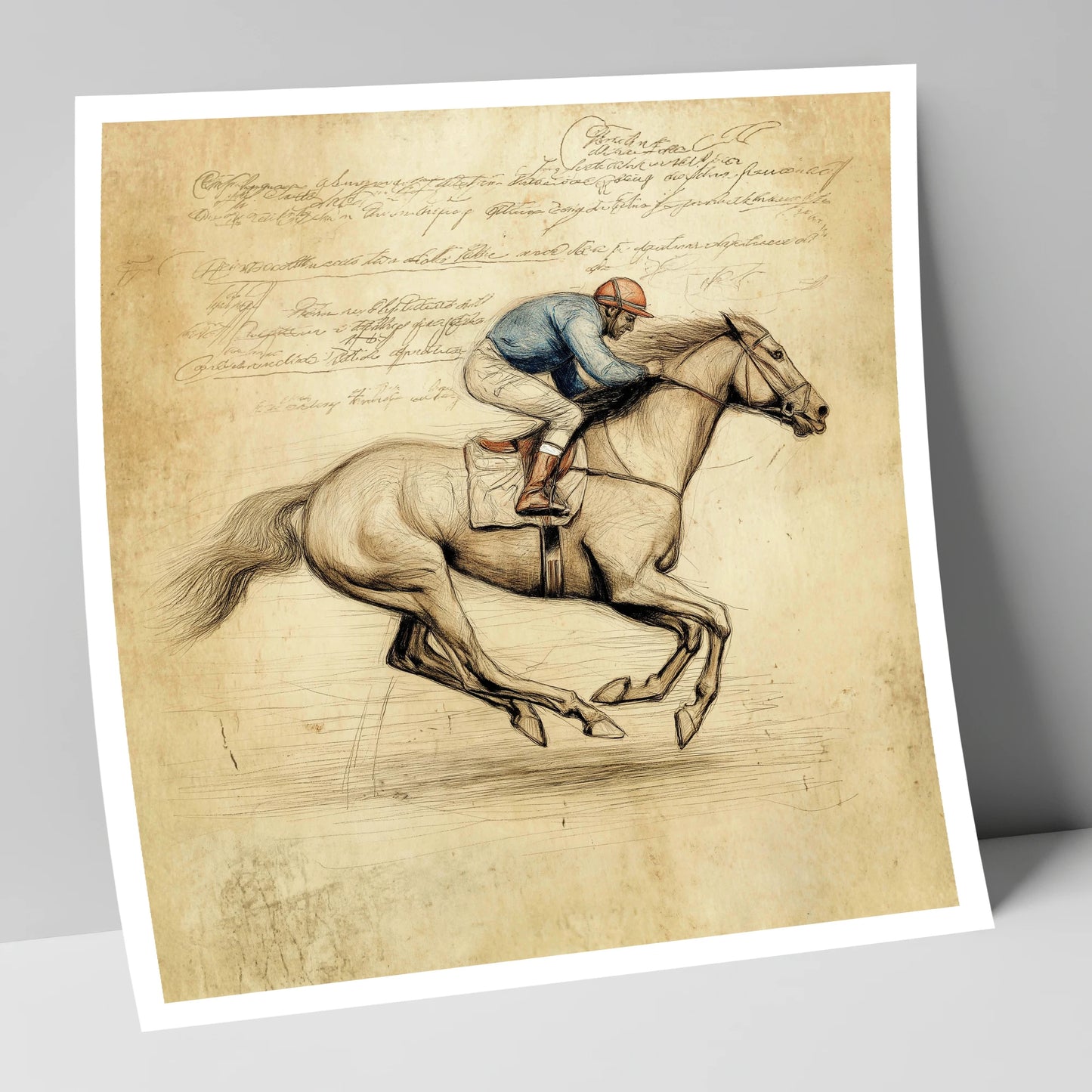 Vintage Racing Study racing horse art print