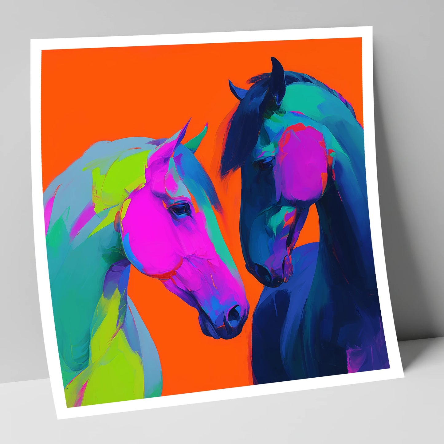 Chromatic Encounter horse portrait art print