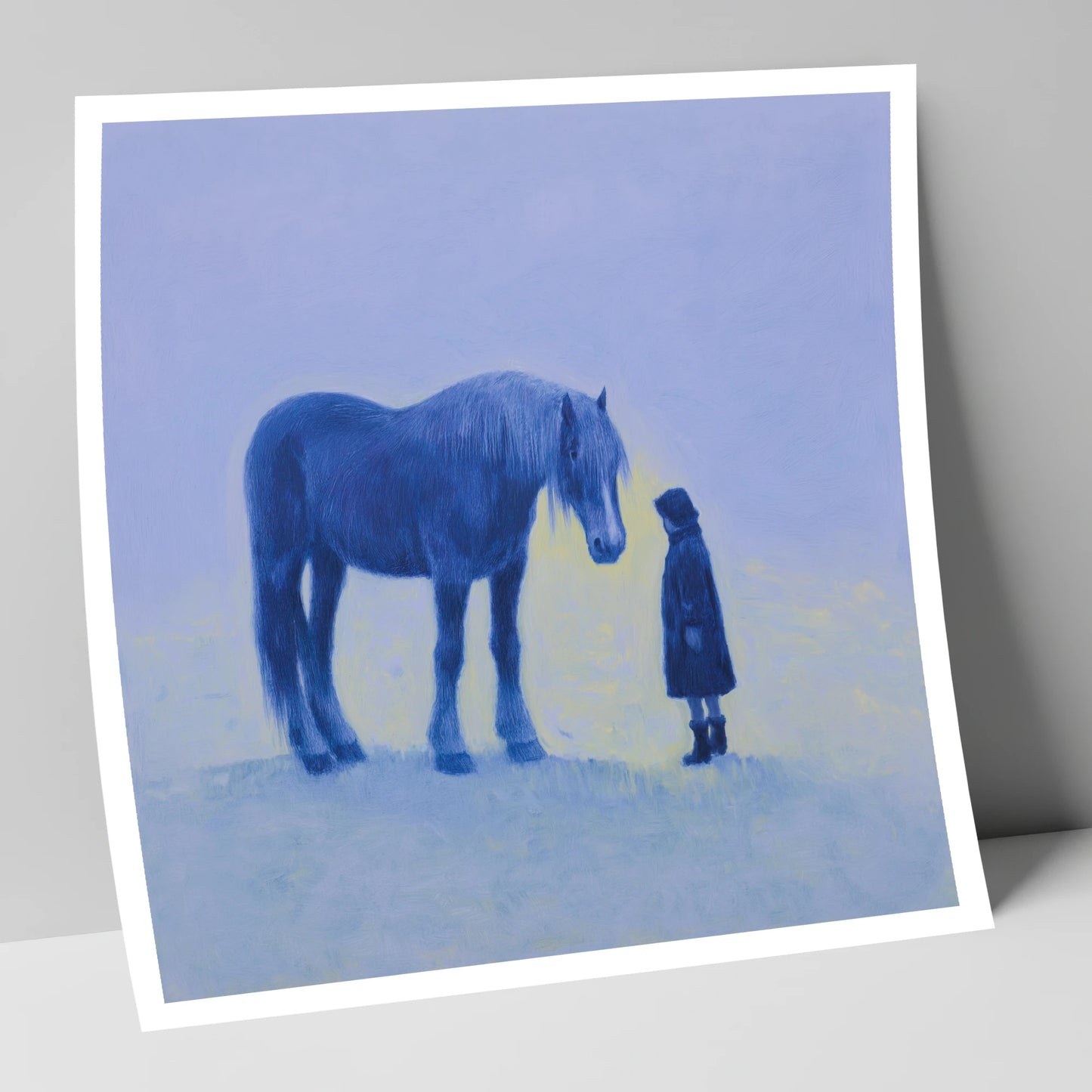 The Indigo Encounter horse & rider art print
