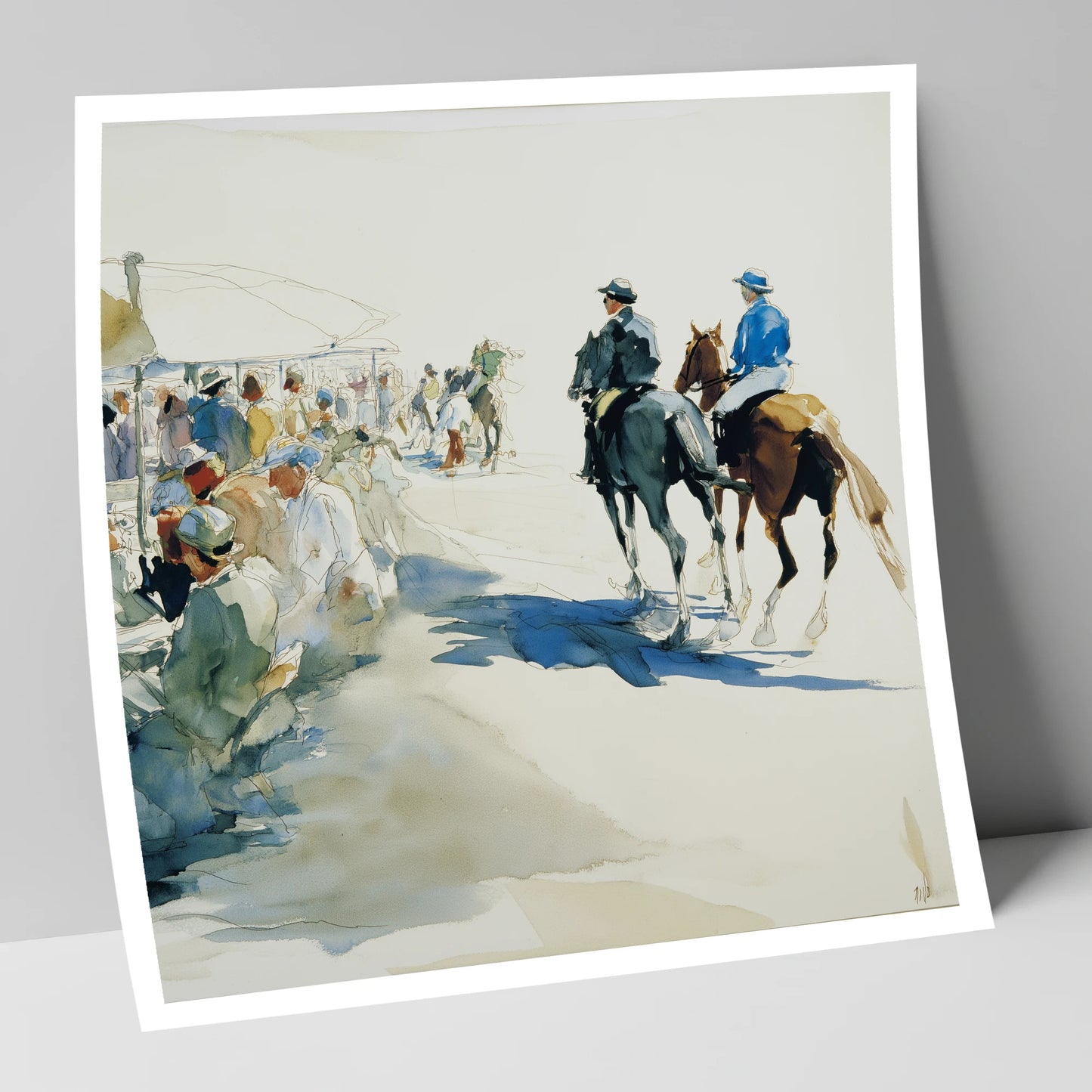 Leaving the Paddock racing horse art print