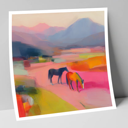 Vivid Horizons horse landscape art print