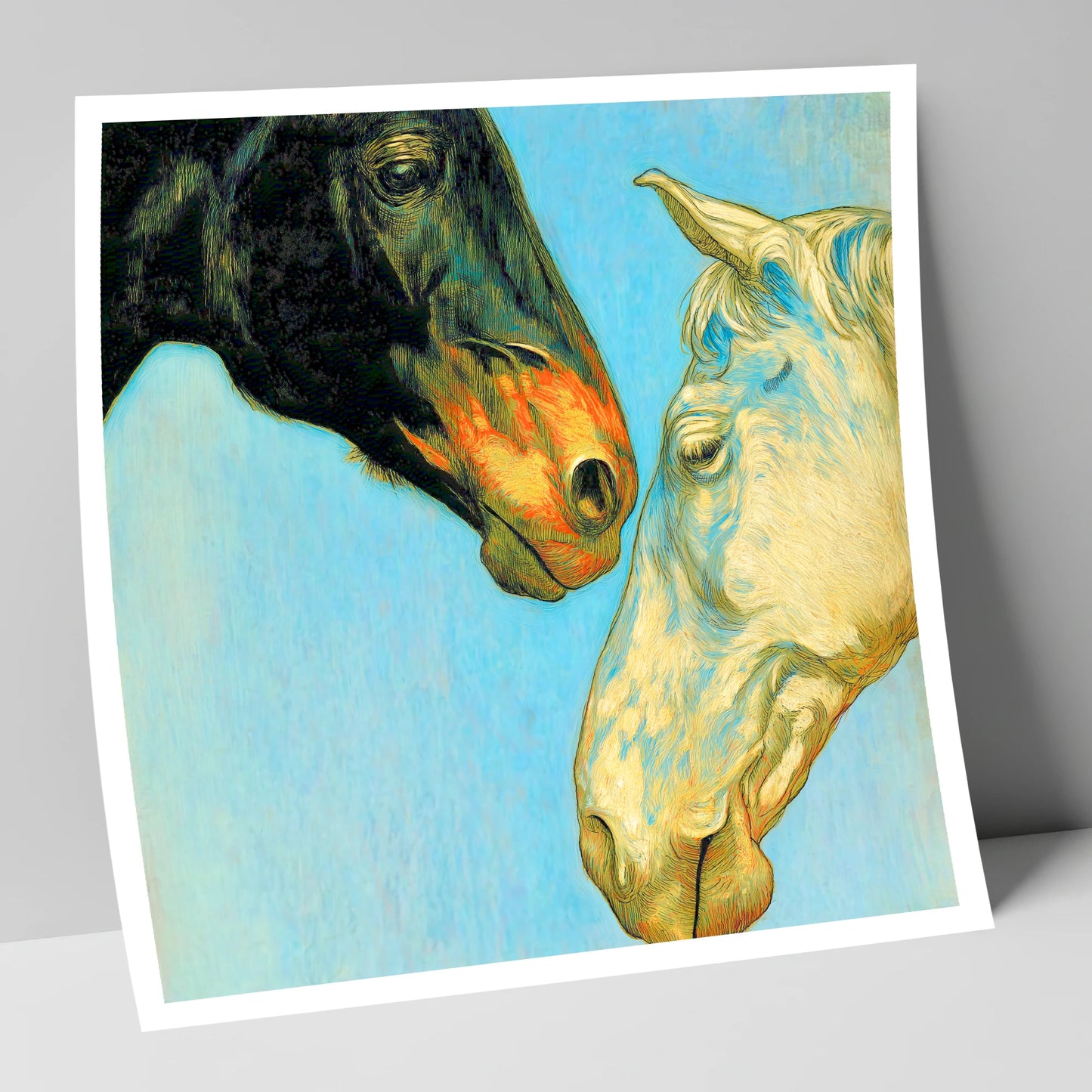 Sun and Shadow horse portrait art print