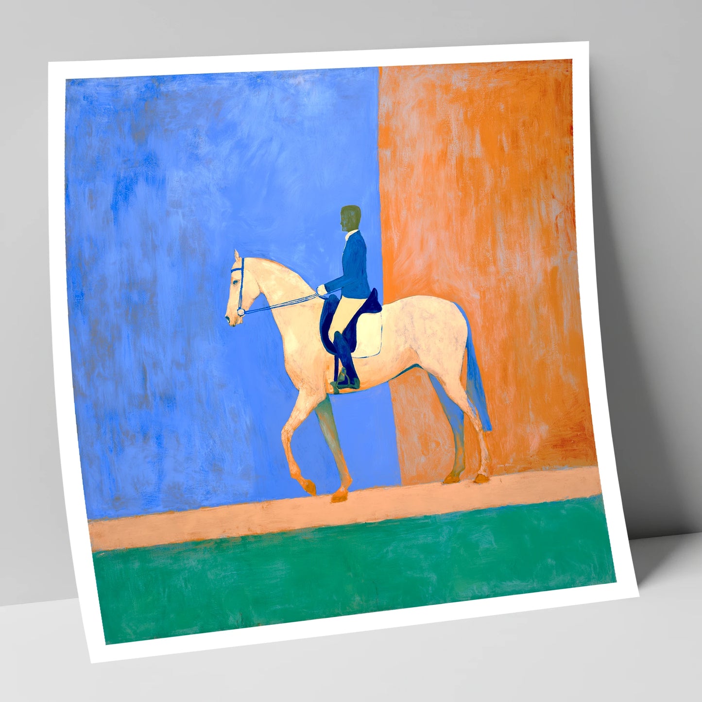Contemporary Dressage Silhouette dressage horse art print