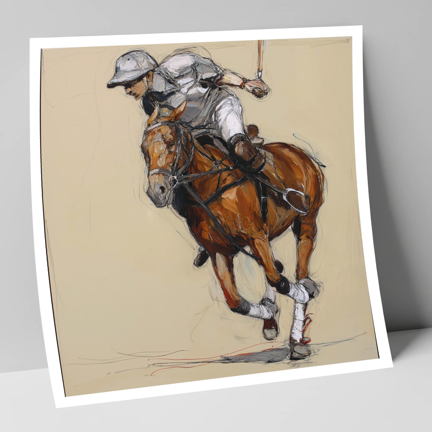 The Decisive Chukka polo horse art print