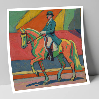 Vivid Dressage Rhythm dressage horse art print