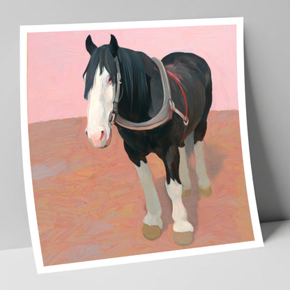 The Gentle Heavy horse breed art print