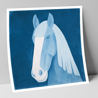 The Blue Blaze horse breed art print