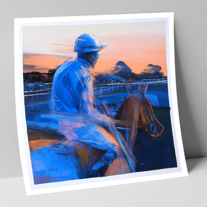 Dawn on the Gallops racing horse art print