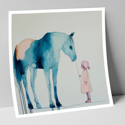 The Delicate Connection horse & rider art print
