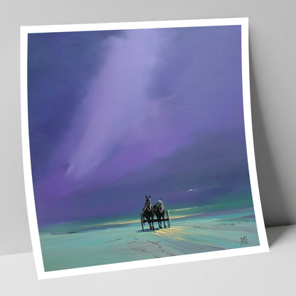 Twilight Harness working horse art print