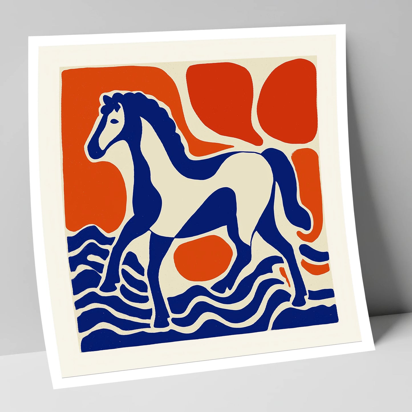 Striding Through Cobalt horse landscape art print