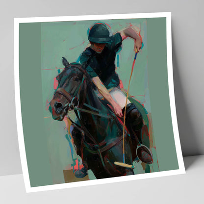 The Decisive Swing polo horse art print