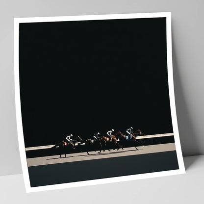The Midnight Gallop racing horse art print