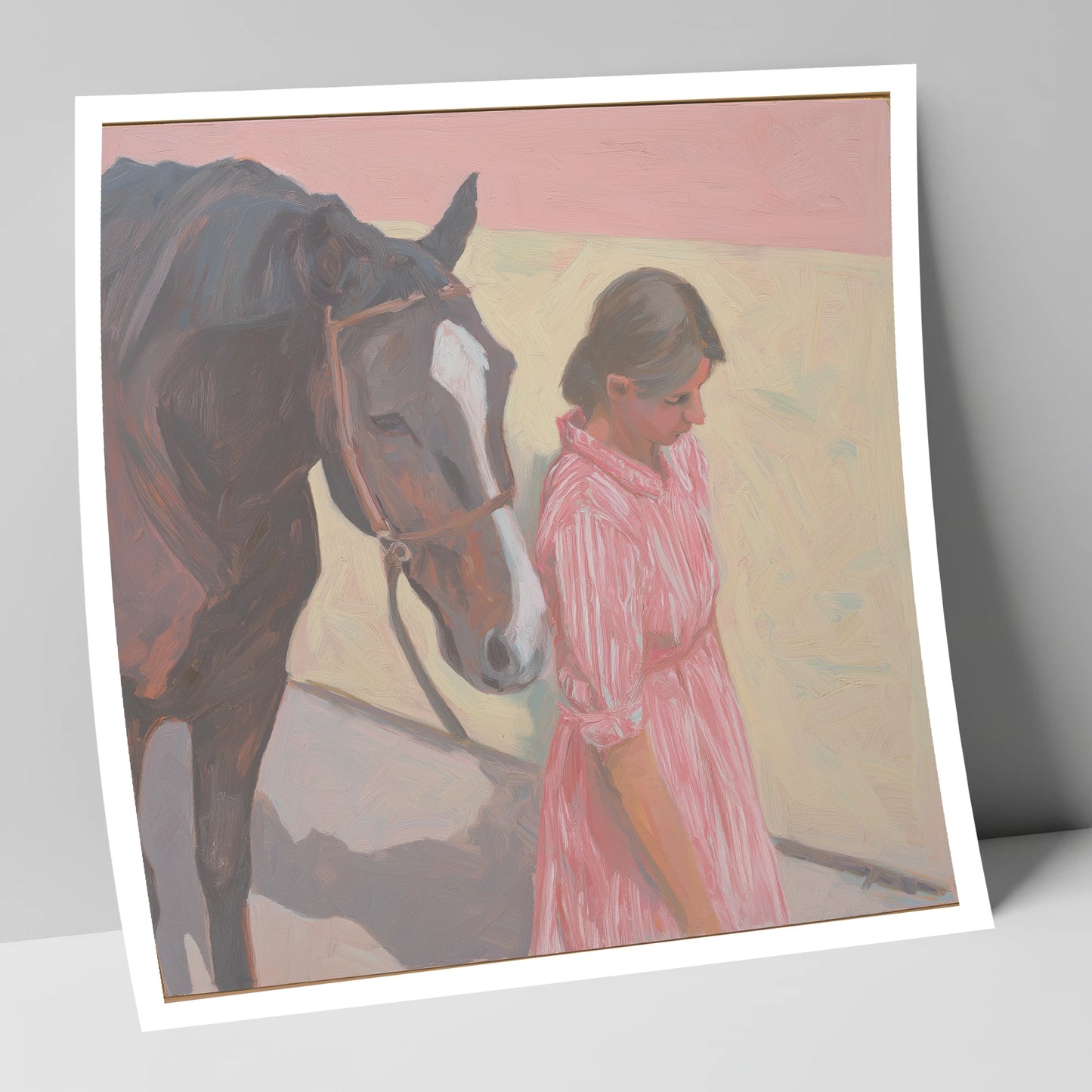 Walking in Step horse & rider art print