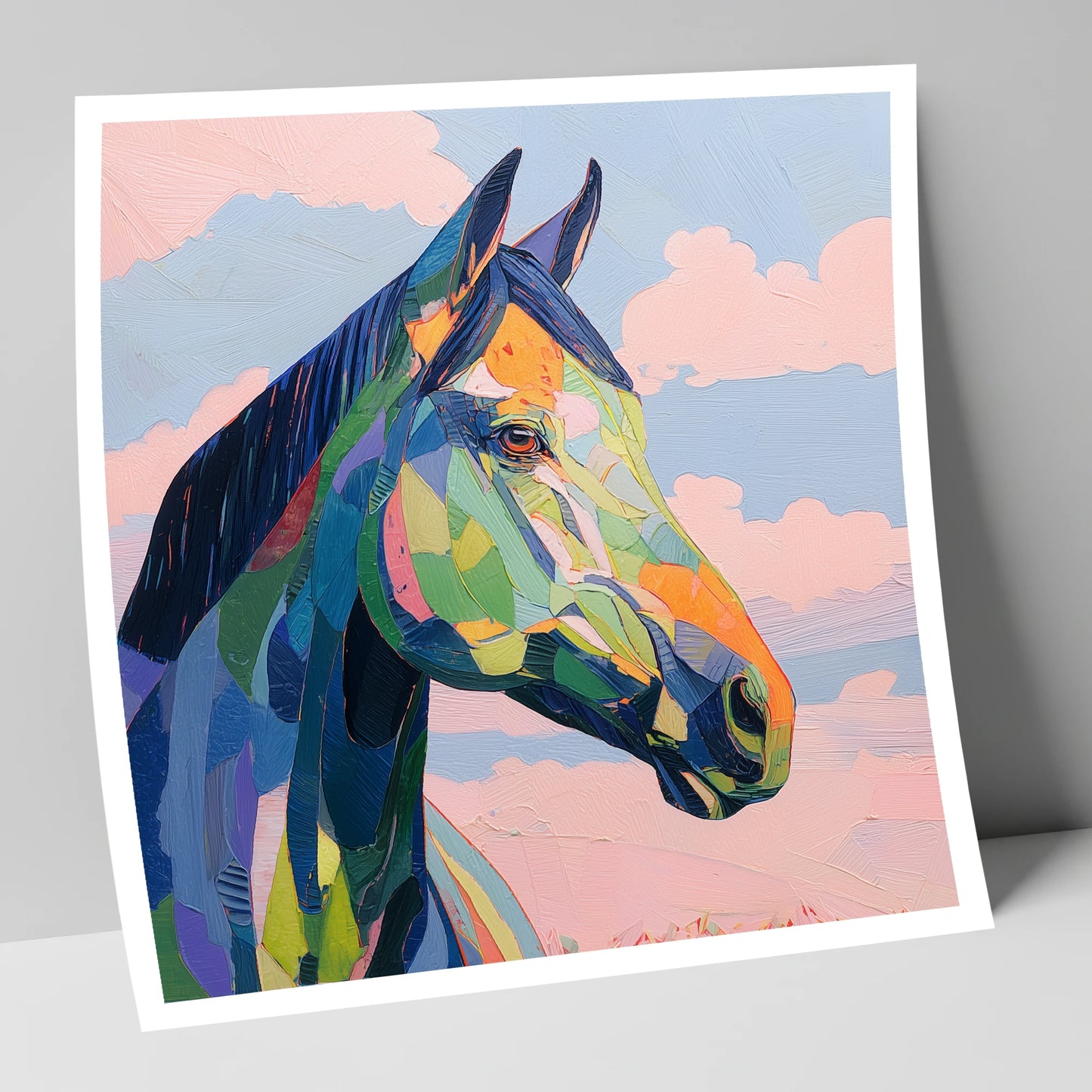 Prismatic Equine Spirit horse portrait art print