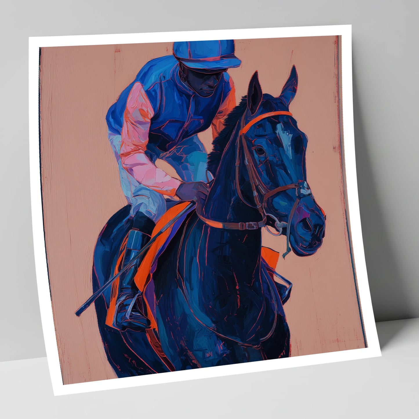 The Indigo Favourite racing horse art print