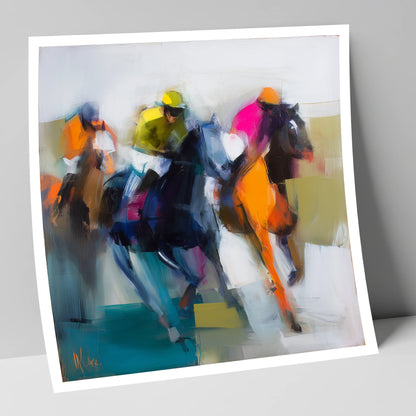 Rush of Silks racing horse art print