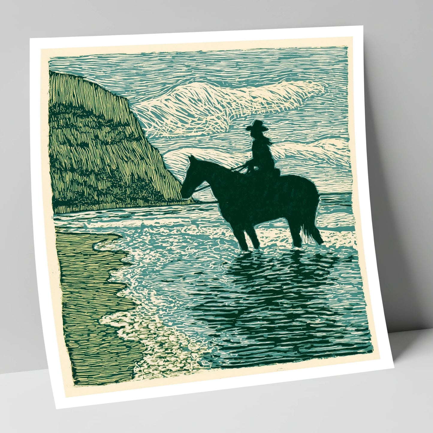 Edge of the Tide beach horse art print