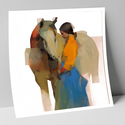 Modern Harmony horse & rider art print