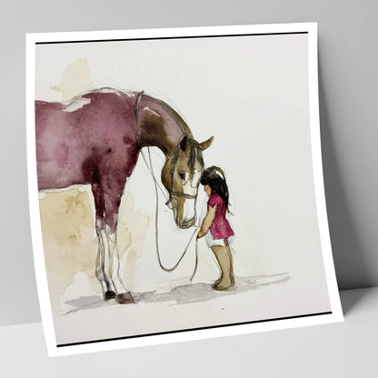 A Quiet Understanding horse & rider art print