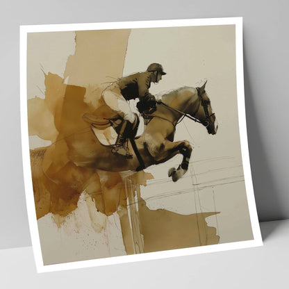 Moment of Suspension show jumping horse art print