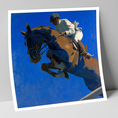 Skyward Bound show jumping horse art print