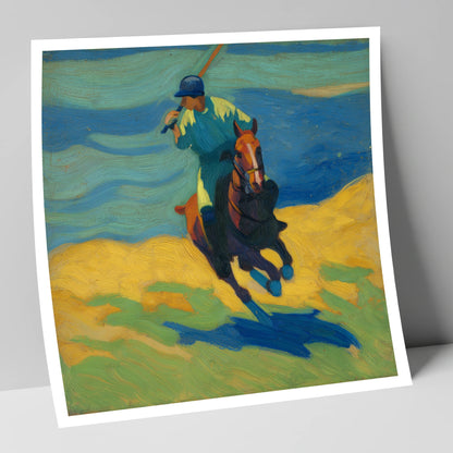 Vivid Polo Strike polo horse art print