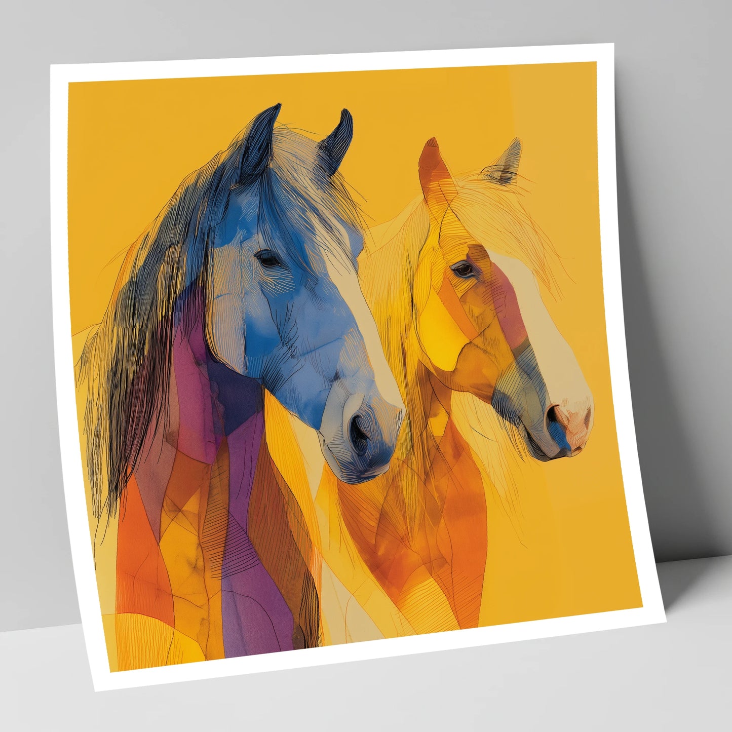 Prismatic Companions horse landscape art print