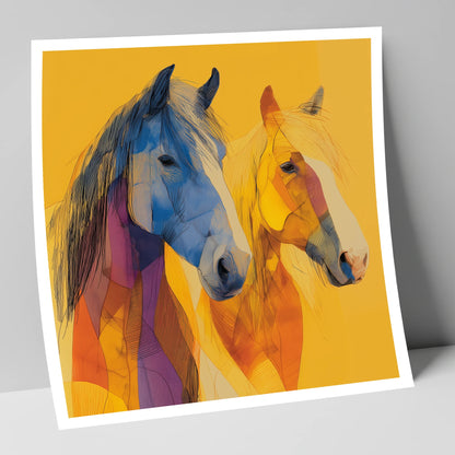 Prismatic Companions horse landscape art print