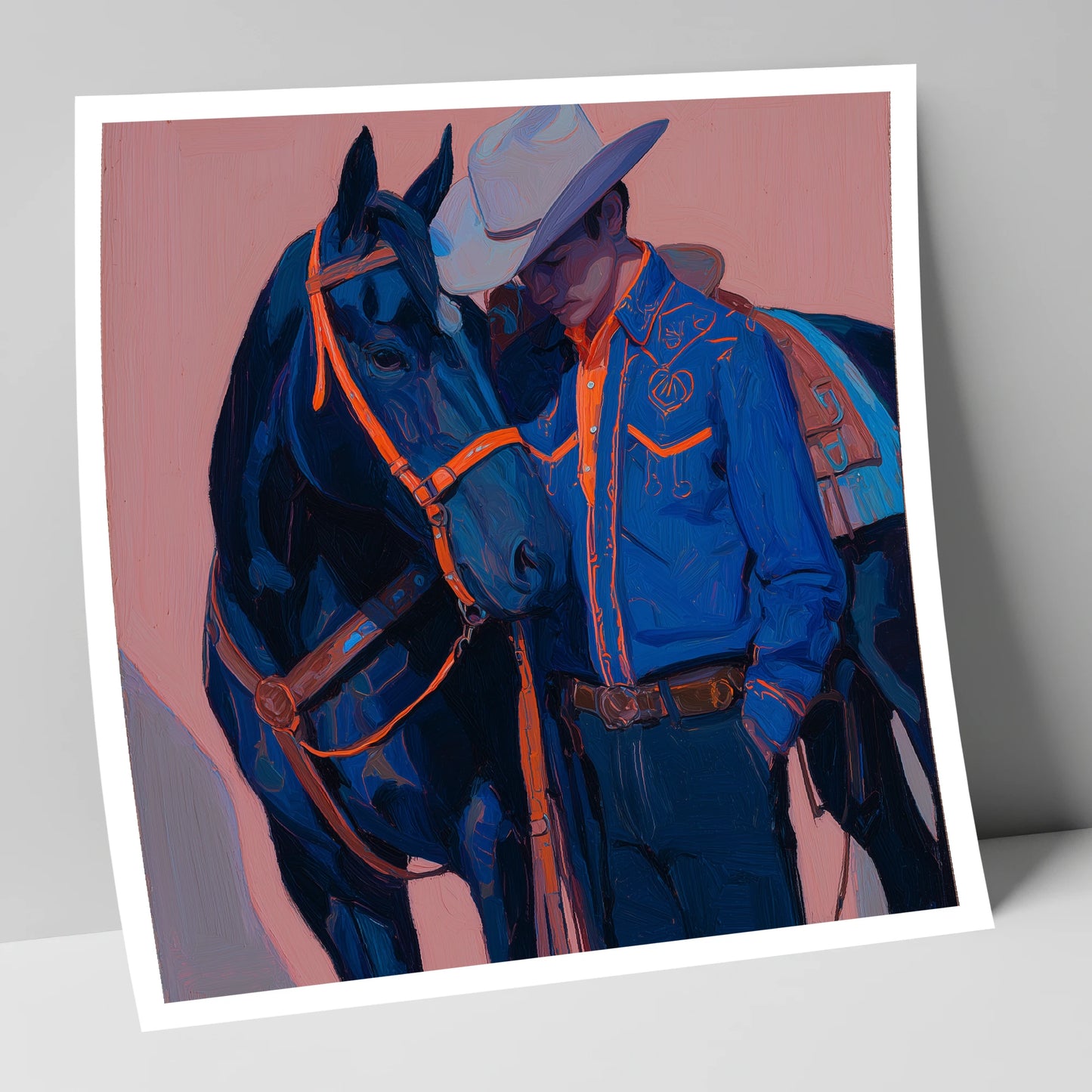 Electric Indigo Bond western horse art print