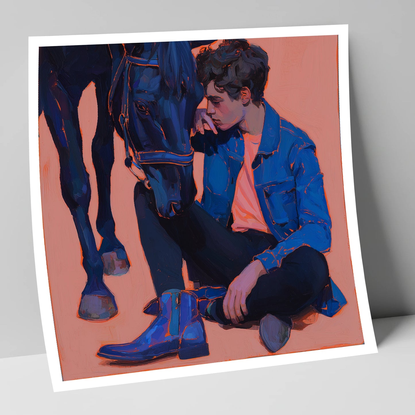 The Indigo Bond horse & rider art print