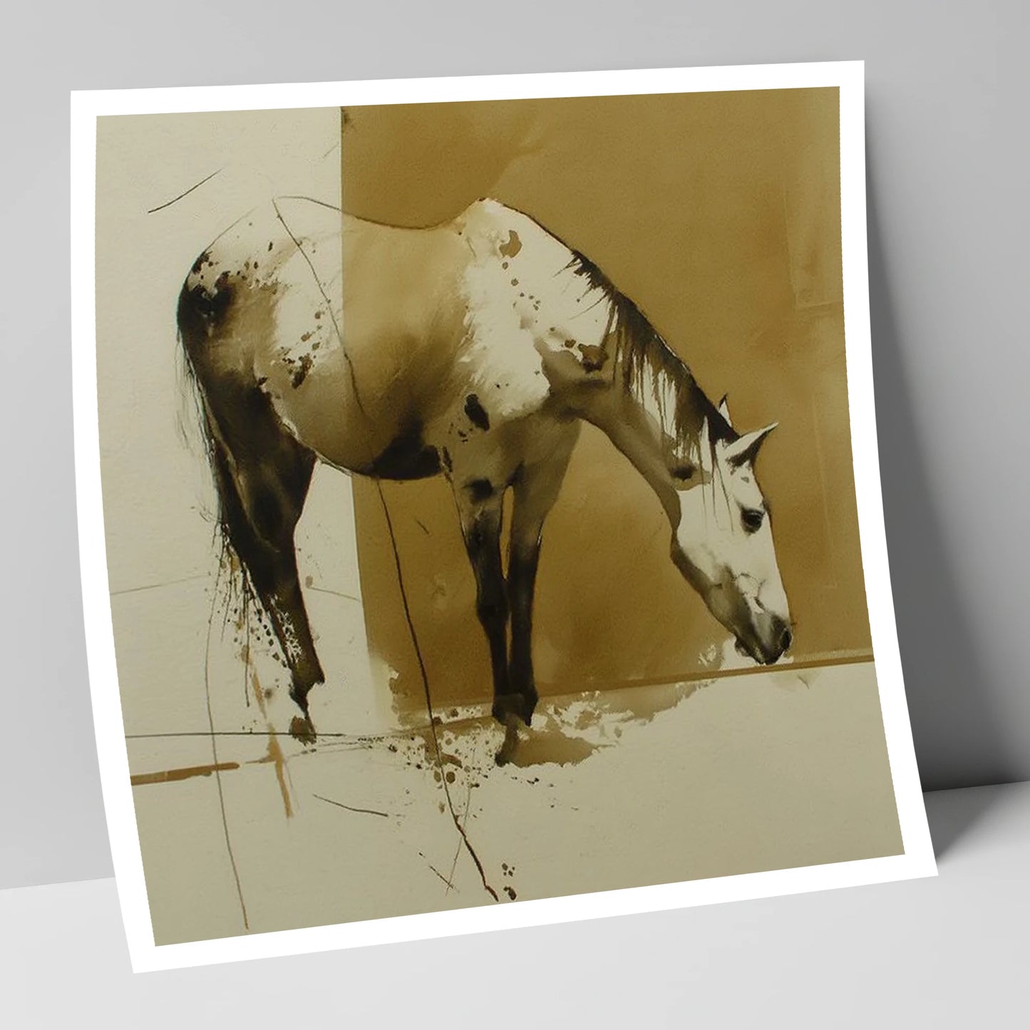 Sepia Ink Appaloosa horse breed art print