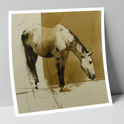 Sepia Ink Appaloosa horse breed art print