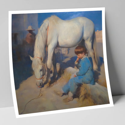 Quiet Companions horse & rider art print