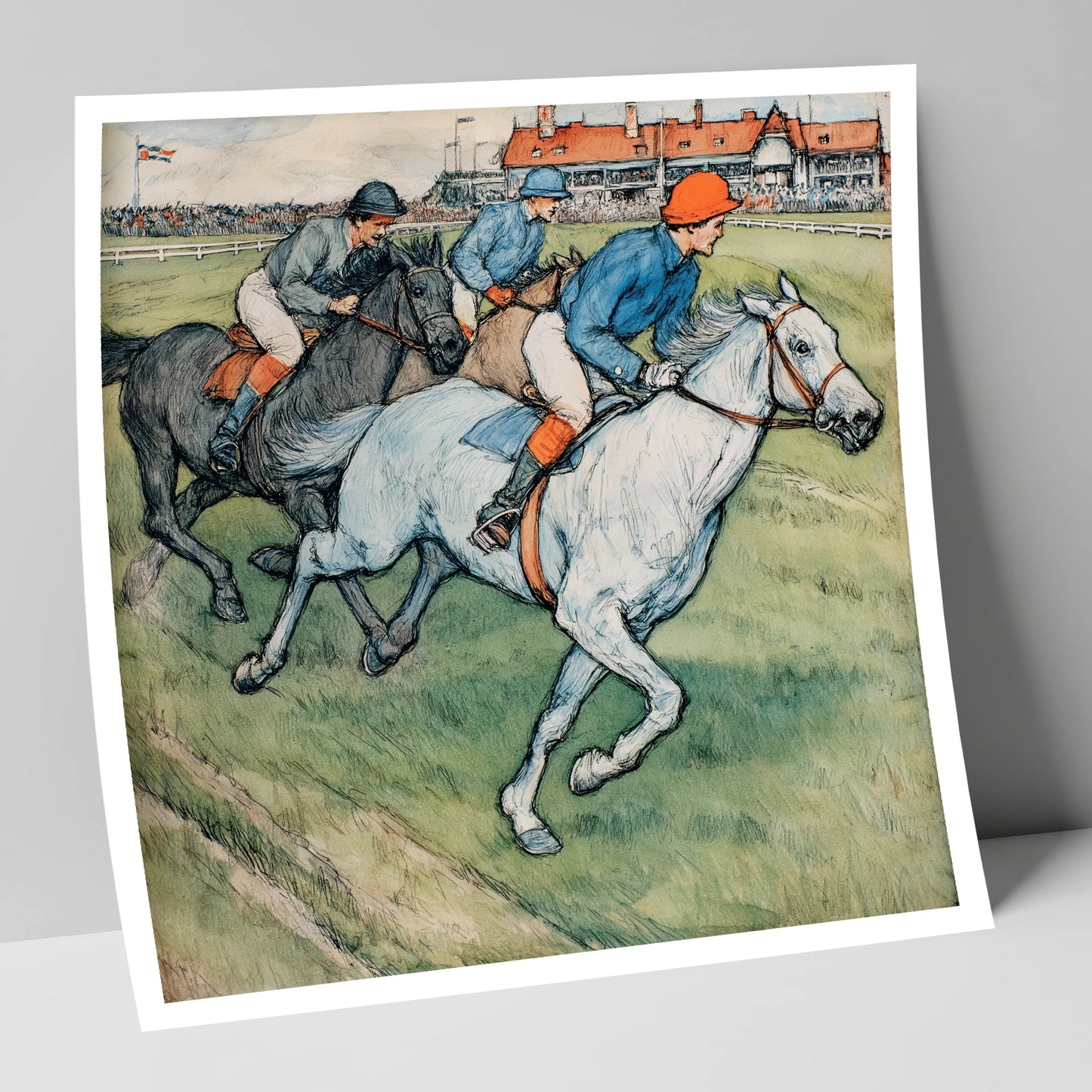 The Final Furlong racing horse art print