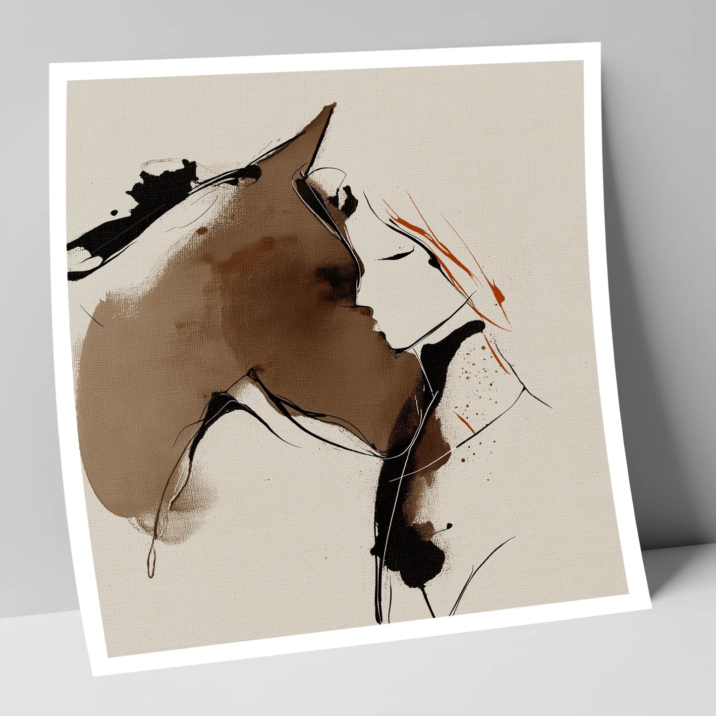 Silent Connection horse & rider art print