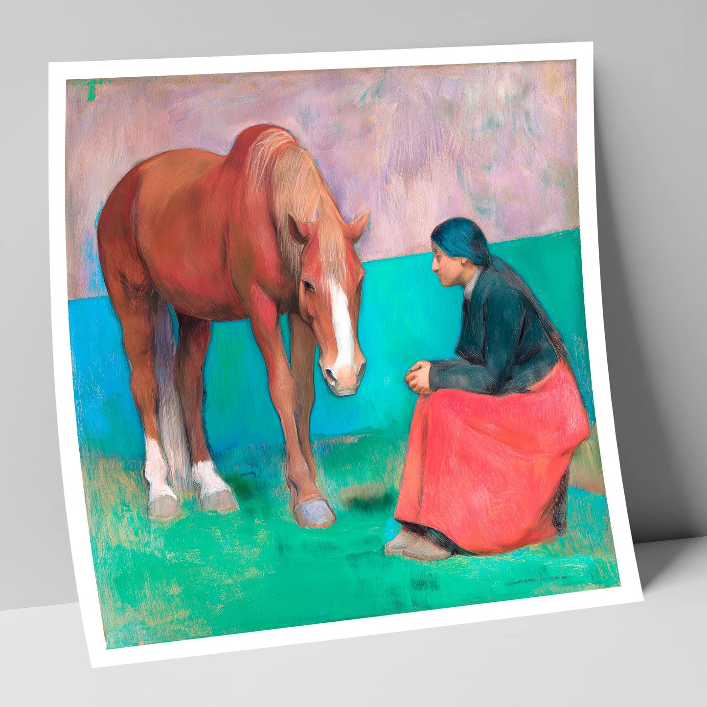 The Silent Dialogue horse & rider art print