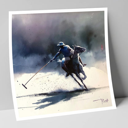 The Decisive Strike polo horse art print