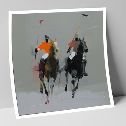 The Breakaway polo horse art print