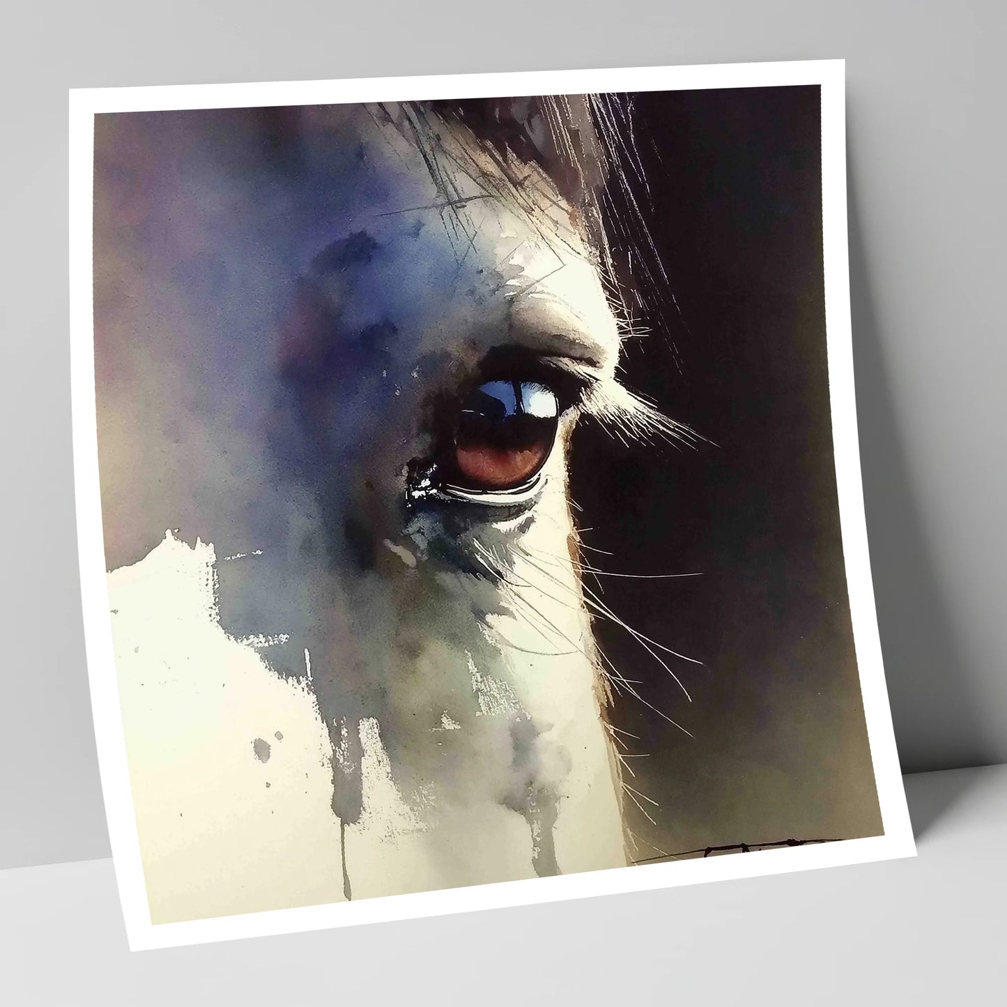 Indigo Gaze horse portrait art print